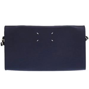 美品 メゾン マルジェラ 4ステッチ 2way ショルダー レザー ベラペレ ネイビー 1720 紺 クラッチバッグ【中古】Maison Margiela
