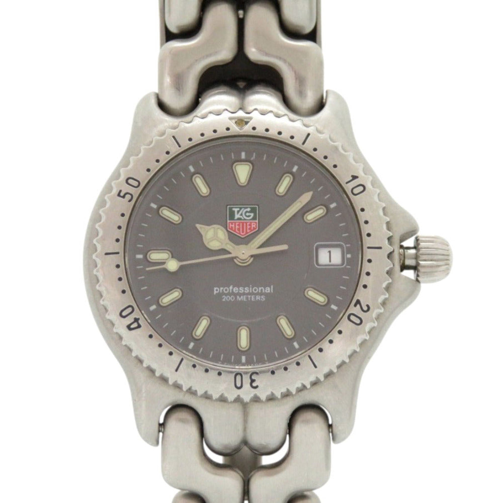 タグホイヤー プロフェッショナル200m WG1213-K0 グレー シルバー SS クオーツ 腕時計 1726【中古】TAG HEUER