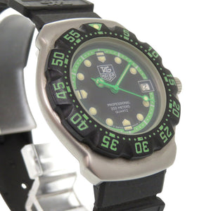 タグホイヤー フォーミュラ1 WA1215 SS ラバー ブラック グリーン クオーツ 腕時計 黒文字盤 1728【中古】TAG HEUER