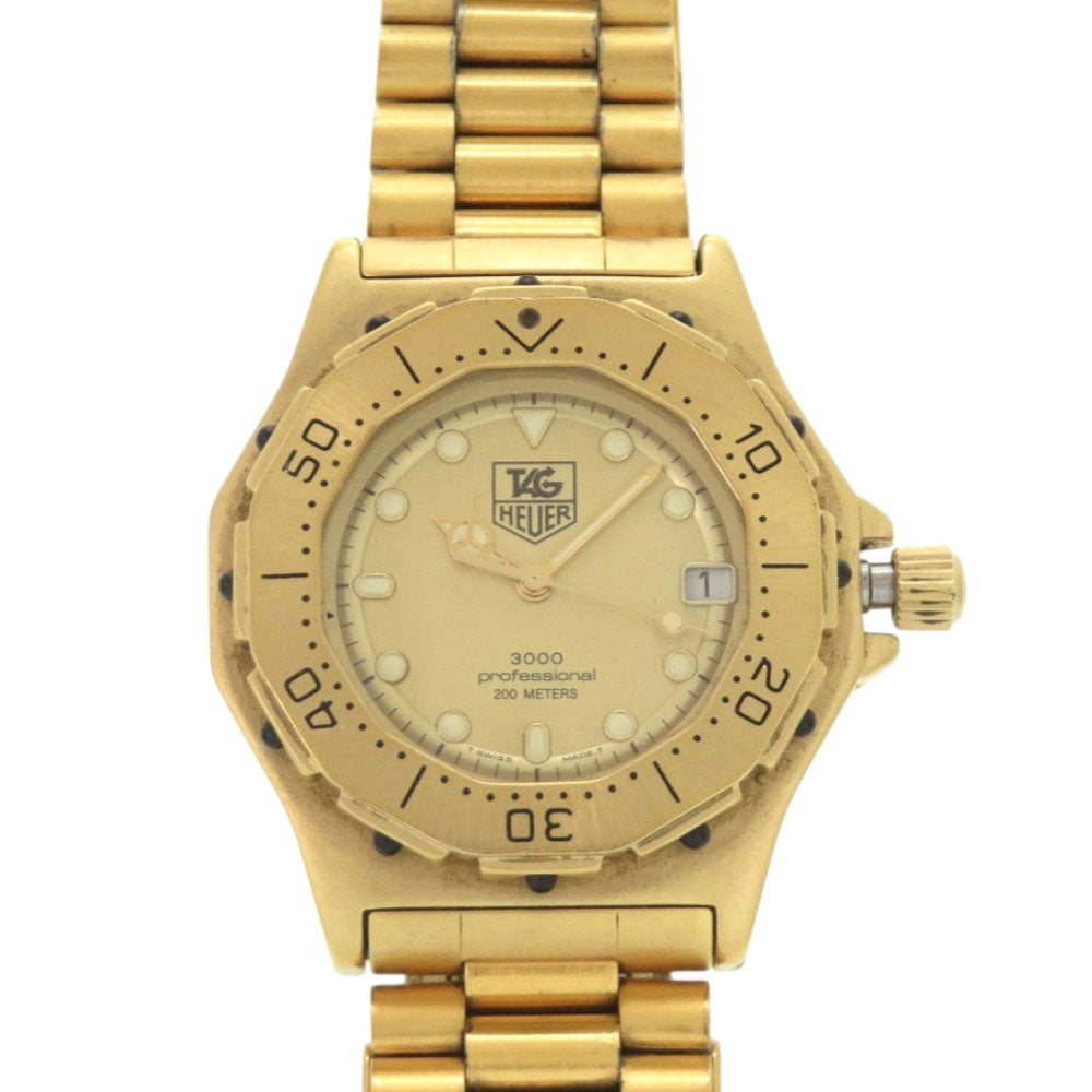 タグホイヤー プロフェッショナル 3000 934.413 SS ゴールド クオーツ 腕時計 1730【中古】TAG HEUER