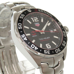 美品 タグホイヤー フォーミュラ1 アイルトンセナ エディション WAZ1012 SS ブラック クオーツ 腕時計 黒文字盤 1732【中古】TAG HEUER