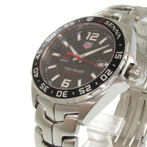 美品 タグホイヤー フォーミュラ1 アイルトンセナ エディション WAZ1012 SS ブラック クオーツ 腕時計 黒文字盤 1732【中古】TAG HEUER