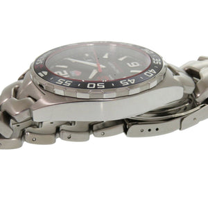 美品 タグホイヤー フォーミュラ1 アイルトンセナ エディション WAZ1012 SS ブラック クオーツ 腕時計 黒文字盤 1732【中古】TAG HEUER