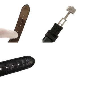 フェンディ 4500L オロロジ クロノグラフ SS レザー ブラック クオーツ 腕時計 黒文字盤 1735【中古】FENDI