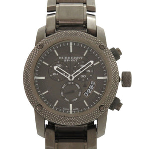 バーバリー スポーツ BU7716 クロノグラフ SS ブラウン クオーツ 腕時計 1740【中古】BURBERRY