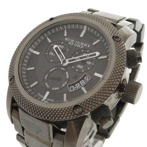 バーバリー スポーツ BU7716 クロノグラフ SS ブラウン クオーツ 腕時計 1740【中古】BURBERRY