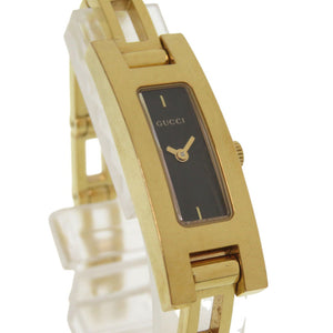 グッチ 3900L SS ブラック ゴールド 黒文字盤 クオーツ 腕時計 1744【中古】GUCCI