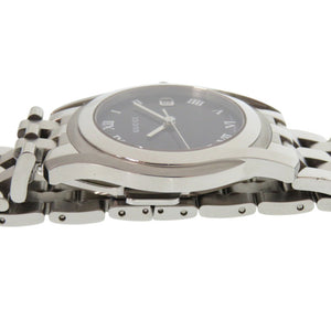 美品 グッチ 5500M Gクラス デイト SS ブラック シルバー 黒文字盤 クオーツ 腕時計 1748【中古】GUCCI