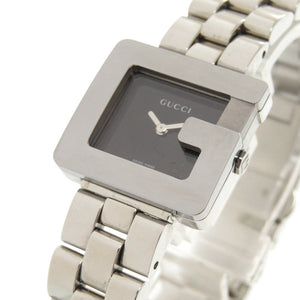 グッチ 3600L SS ブラック シルバー 黒文字盤 クオーツ 腕時計 1749【中古】GUCCI