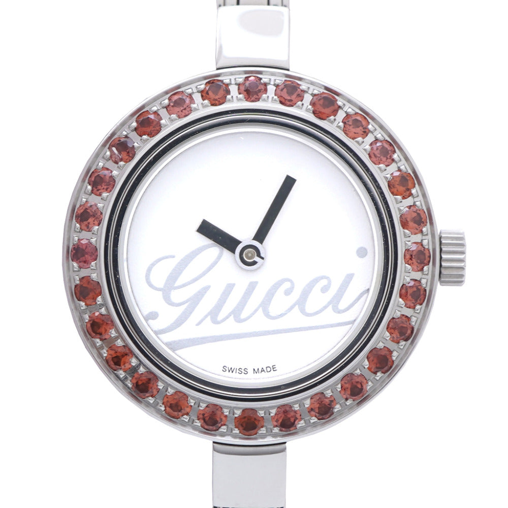 グッチ ガーネット 105 クオーツ 腕時計 SS シルバー 1753【中古】GUCCI レディース
