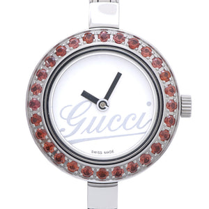 グッチ ガーネット 105 クオーツ 腕時計 SS シルバー 1753【中古】GUCCI レディース