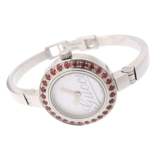 グッチ ガーネット 105 クオーツ 腕時計 SS シルバー 1753【中古】GUCCI レディース