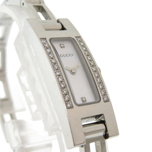 グッチ ダイヤベゼル 3900L SS シルバー クオーツ 腕時計 1754【中古】GUCCI