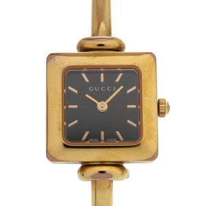 グッチ 1900L SS ブラック ピンクゴールド 黒文字盤 クオーツ 腕時計 1759【中古】GUCCI