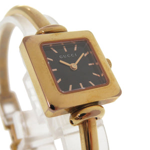 グッチ 1900L SS ブラック ピンクゴールド 黒文字盤 クオーツ 腕時計 1759【中古】GUCCI