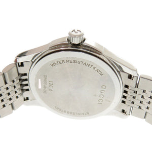 グッチ Gタイムレス 126.4 SS ブラック シルバー クオーツ 腕時計 黒文字盤 1760【中古】GUCCI