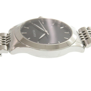 グッチ Gタイムレス 126.4 SS ブラック シルバー クオーツ 腕時計 黒文字盤 1760【中古】GUCCI