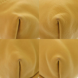 ロンシャン ル プリアージュ レザー イエロー ショルダーバッグ 1767【中古】Longchamp