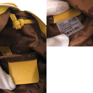 ロンシャン ル プリアージュ レザー イエロー ショルダーバッグ 1767【中古】Longchamp