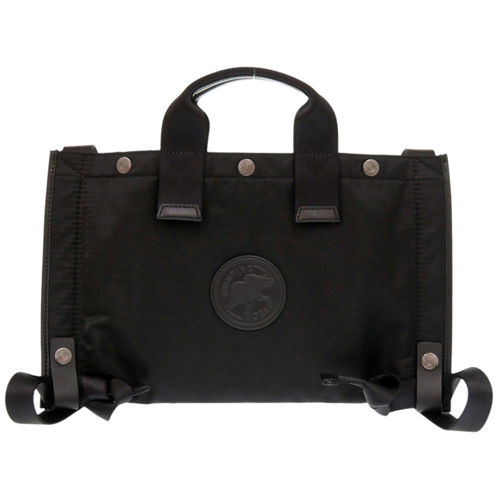 新品同様 ハンティングワールド ナイロン ブラック ハンドバッグ 黒 1772【中古】HUNTING WORLD