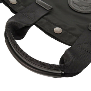 新品同様 ハンティングワールド ナイロン ブラック ハンドバッグ 黒 1772【中古】HUNTING WORLD