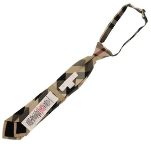 新品同様 バーバリー チェック シルク ベージュ 茶 ネクタイ 1777【中古】BURBERRY キッズ