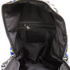 美品 モスキーノ 総柄 ロゴ プリント 花柄 アニマル柄 ハート マルチカラー リュック 1784【中古】MOSCHINO