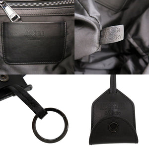 美品 モスキーノ 総柄 ロゴ プリント 花柄 アニマル柄 ハート マルチカラー リュック 1784【中古】MOSCHINO