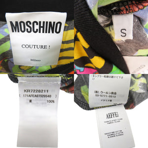 美品 モスキーノ 総柄 半袖Ｔシャツ ロゴプリント 花柄 アニマル柄 ハート柄 コットン マルチカラー 1785【中古】MOSCHINO