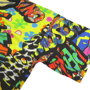 美品 モスキーノ 総柄 半袖Ｔシャツ ロゴプリント 花柄 アニマル柄 ハート柄 コットン マルチカラー 1785【中古】MOSCHINO