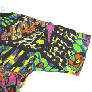 美品 モスキーノ 総柄 半袖Ｔシャツ ロゴプリント 花柄 アニマル柄 ハート柄 コットン マルチカラー 1785【中古】MOSCHINO