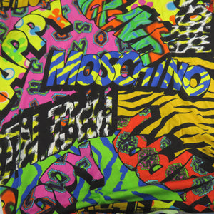 美品 モスキーノ 総柄 半袖Ｔシャツ ロゴプリント 花柄 アニマル柄 ハート柄 コットン マルチカラー 1785【中古】MOSCHINO