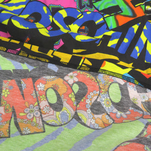 美品 モスキーノ 総柄 半袖Ｔシャツ ロゴプリント 花柄 アニマル柄 ハート柄 コットン マルチカラー 1785【中古】MOSCHINO