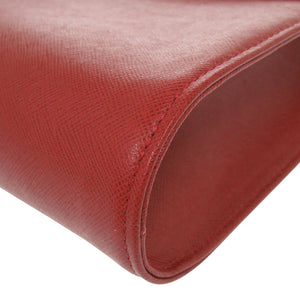 美品 バーバリー 2WAY レザー レッド ビジネスバッグ 赤 1797【中古】BURBERRY