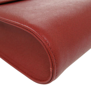 美品 バーバリー 2WAY レザー レッド ビジネスバッグ 赤 1797【中古】BURBERRY