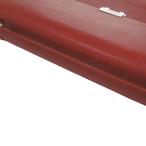 美品 バーバリー 2WAY レザー レッド ビジネスバッグ 赤 1797【中古】BURBERRY