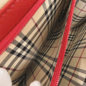 美品 バーバリー 2WAY レザー レッド ビジネスバッグ 赤 1797【中古】BURBERRY