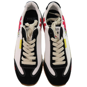 未使用品 パトリック SNOOPY-M スヌーピー マラソン 723001 ポリエステル ベロア ブラック 黒 スニーカー サイズ23cm 1799【中古】PATRICK