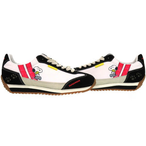 未使用品 パトリック SNOOPY-M スヌーピー マラソン 723001 ポリエステル ベロア ブラック 黒 スニーカー サイズ23cm 1799【中古】PATRICK