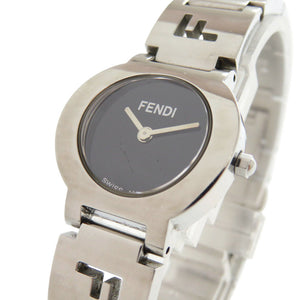 フェンディ 3050L SS ブラック シルバー 黒文字盤 クオーツ 腕時計 1816【中古】FENDI
