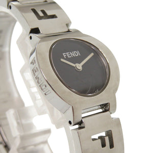 フェンディ 3050L SS ブラック シルバー 黒文字盤 クオーツ 腕時計 1816【中古】FENDI