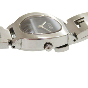 フェンディ 3050L SS ブラック シルバー 黒文字盤 クオーツ 腕時計 1816【中古】FENDI