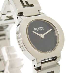 フェンディ 3050L SS ブラック シルバー クオーツ 腕時計 黒文字盤 1817【中古】FENDI