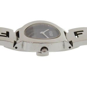 フェンディ 3050L SS ブラック シルバー クオーツ 腕時計 黒文字盤 1817【中古】FENDI