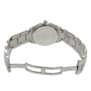 フェンディ 210G SS ブラック 黒文字盤 シルバー クオーツ 腕時計 1818【中古】FENDI