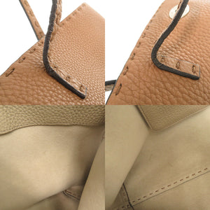美品 フェンディ セレリア カルラ レザー ブラウン トートバッグ ハンドバッグ 茶 0024【中古】FENDI