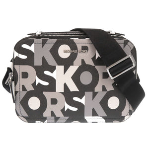 新品同様 マイケルコース PVC ホワイト ブラック グレー ショルダーバッグ 0027【中古】Michael Kors