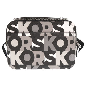 新品同様 マイケルコース PVC ホワイト ブラック グレー ショルダーバッグ 0027【中古】Michael Kors