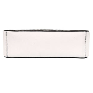 新品同様 マイケルコース PVC ホワイト ブラック グレー ショルダーバッグ 0027【中古】Michael Kors