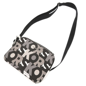 新品同様 マイケルコース PVC ホワイト ブラック グレー ショルダーバッグ 0027【中古】Michael Kors